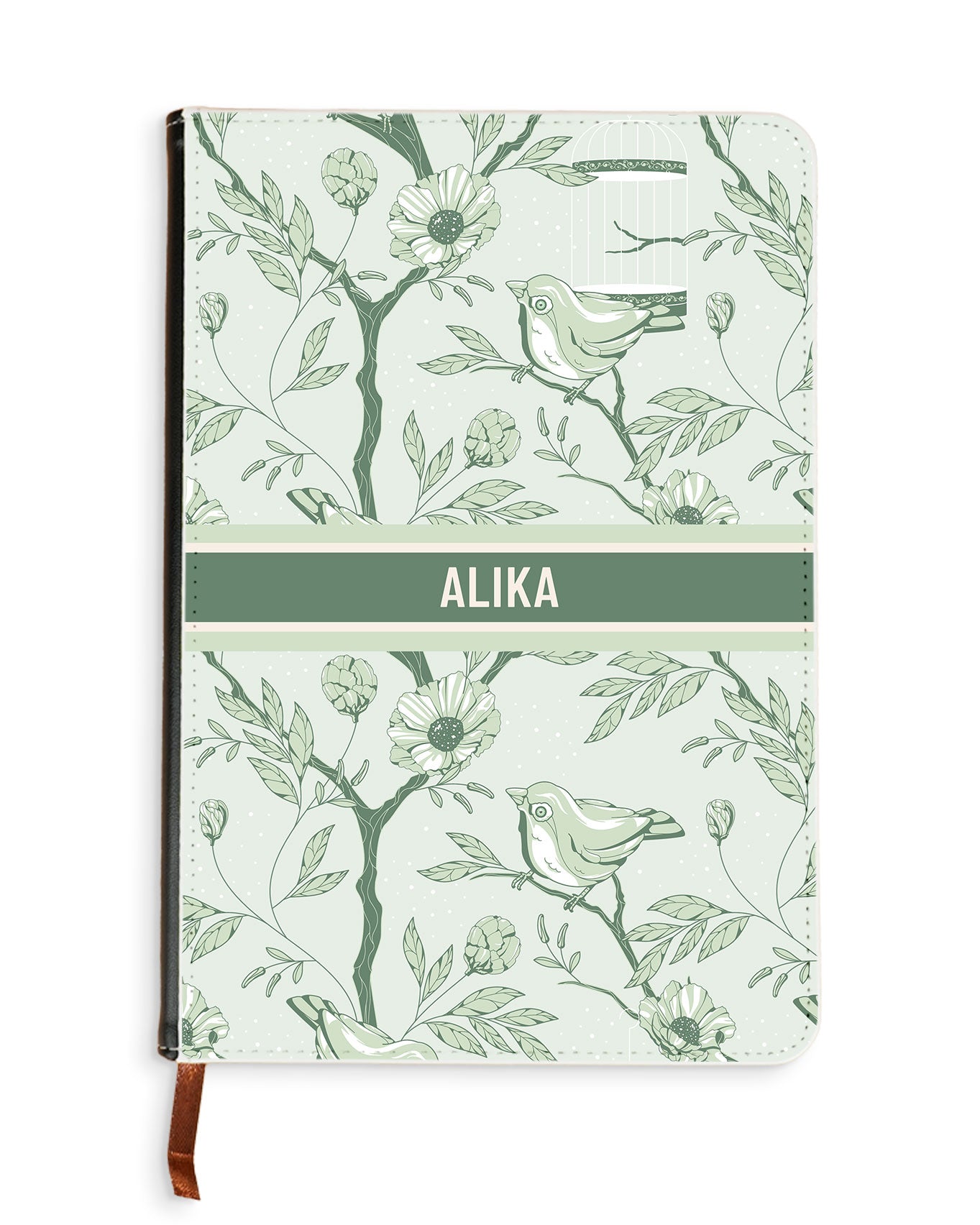 Leather Bookpaper Notebook - Lovebird Monochrome 4.0