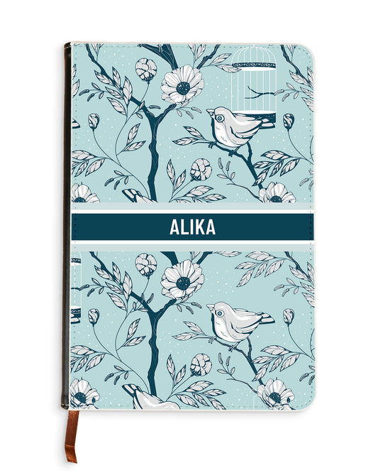 Leather Bookpaper Notebook - Lovebird Monochrome