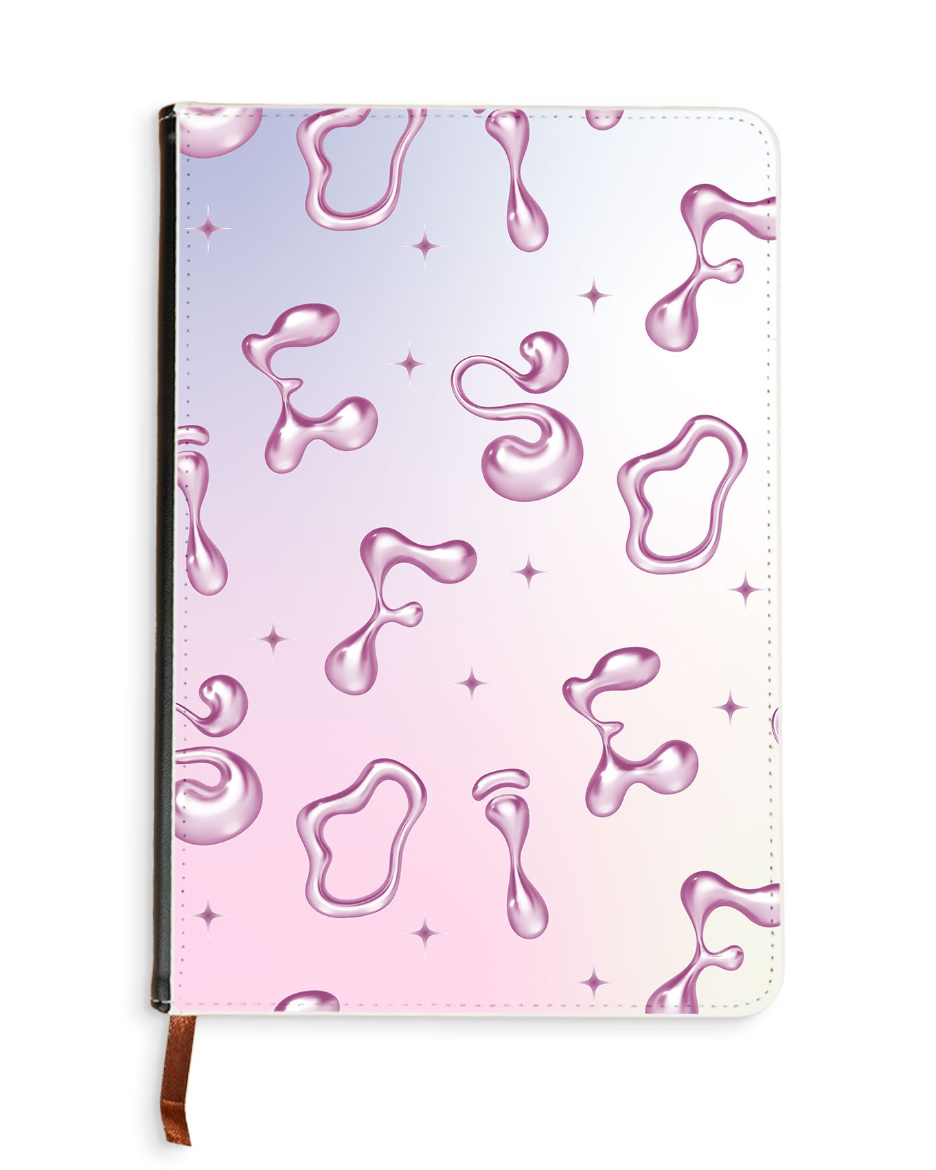Leather Bookpaper Notebook - Pink Chrome Monogram