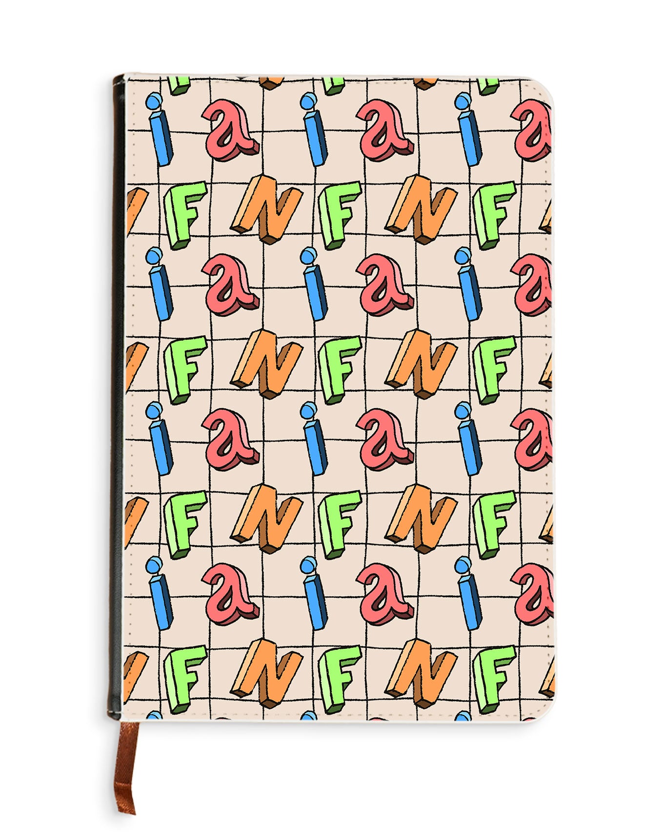 Leather Bookpaper Notebook - Playful Monogram 1.0