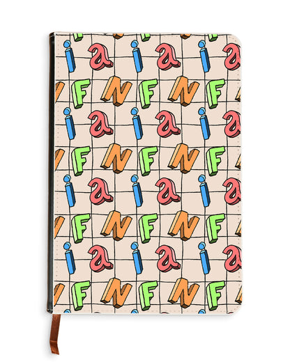 Leather Bookpaper Notebook - Playful Monogram 1.0