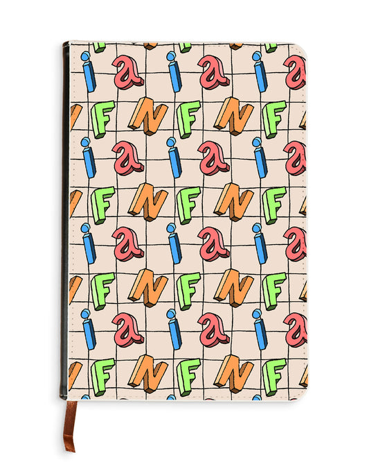 Leather Bookpaper Notebook - Playful Monogram 1.0