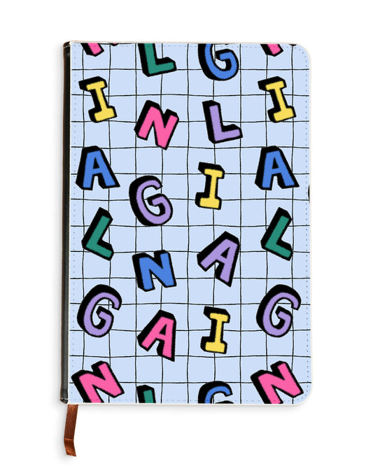 Leather Bookpaper Notebook - Playful Monogram 2.0