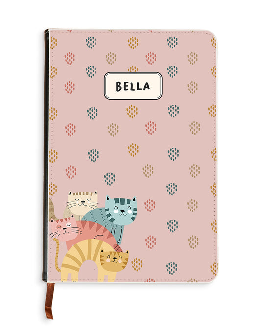 Leather Bookpaper Notebook - Rainbow Meow 2.0