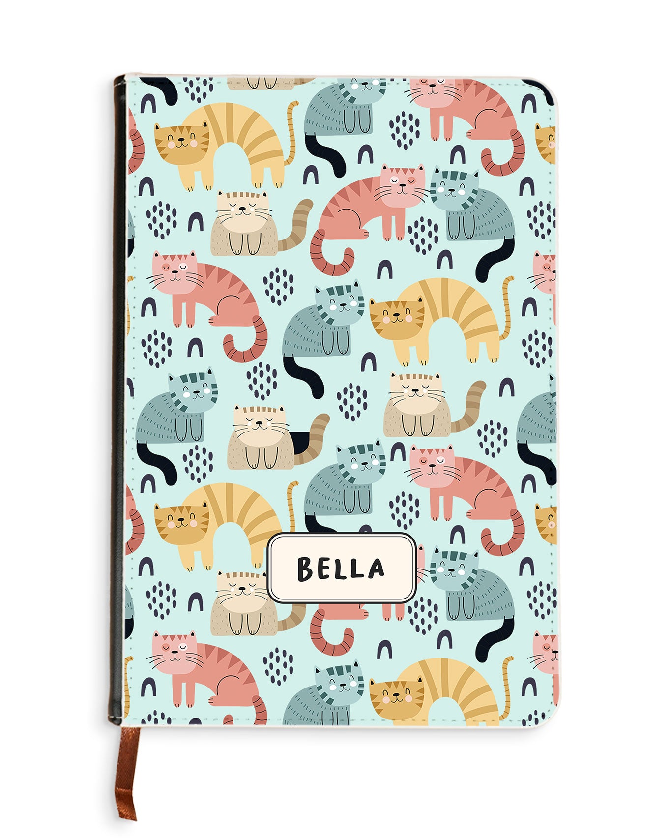 Leather Bookpaper Notebook - Rainbow Meow