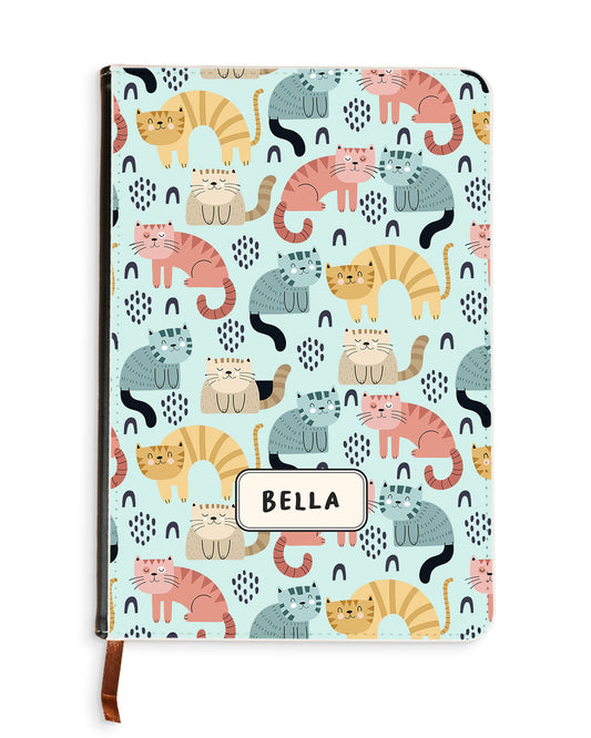 Leather Bookpaper Notebook - Rainbow Meow