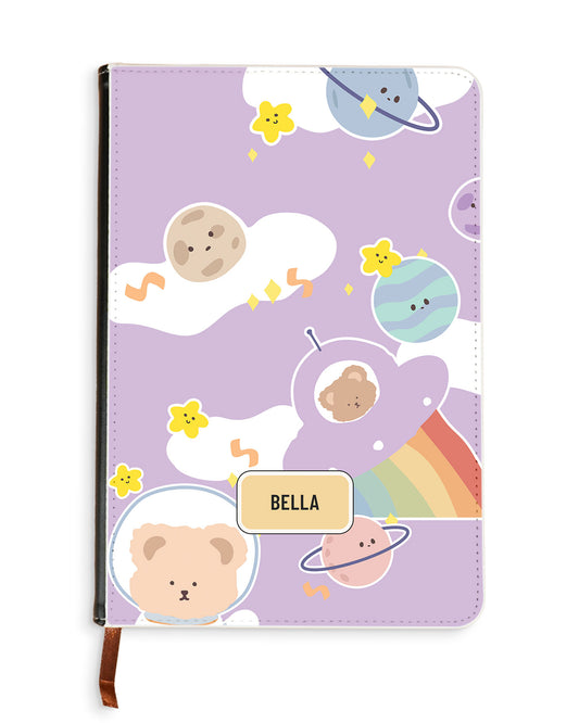 Leather Bookpaper Notebook - Astrobear