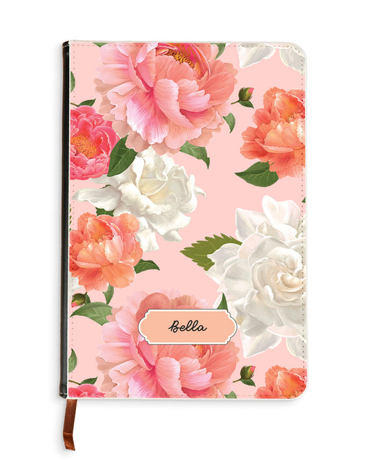 Leather Bookpaper Notebook - August Peony