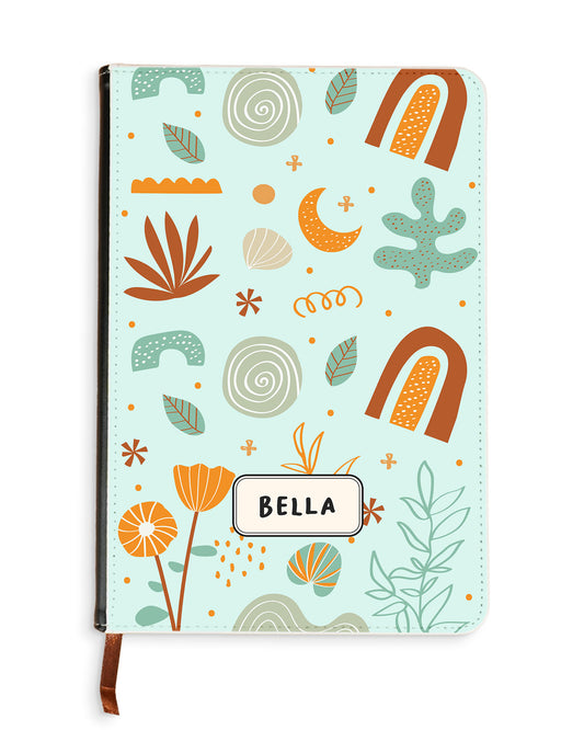 Leather Bookpaper Notebook - Autumn Botanical