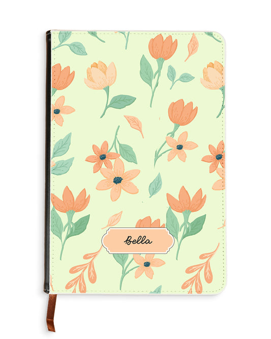 Leather Bookpaper Notebook - Birth Flower 4.0