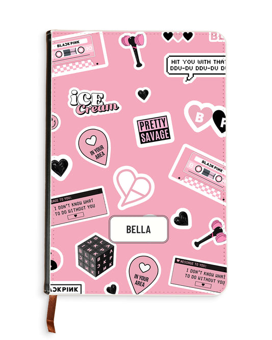 Leather Bookpaper Notebook - Blackpink Sticker Pack