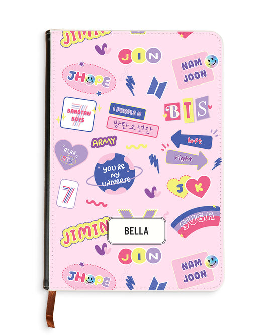 Leather Bookpaper Notebook - BTS Members