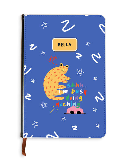 Leather Bookpaper Notebook - Busy Doing Nothing