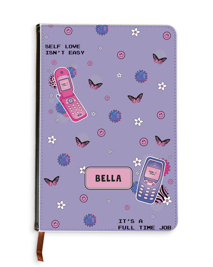Leather Bookpaper Notebook - Busy Loving Myself