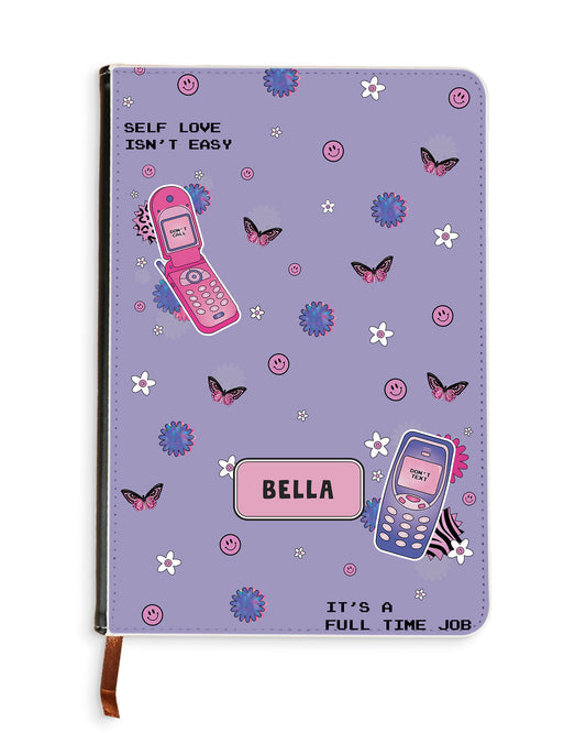Leather Bookpaper Notebook - Busy Loving Myself