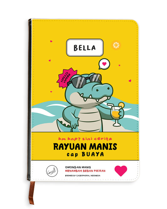 Leather Bookpaper Notebook - Cap Buaya