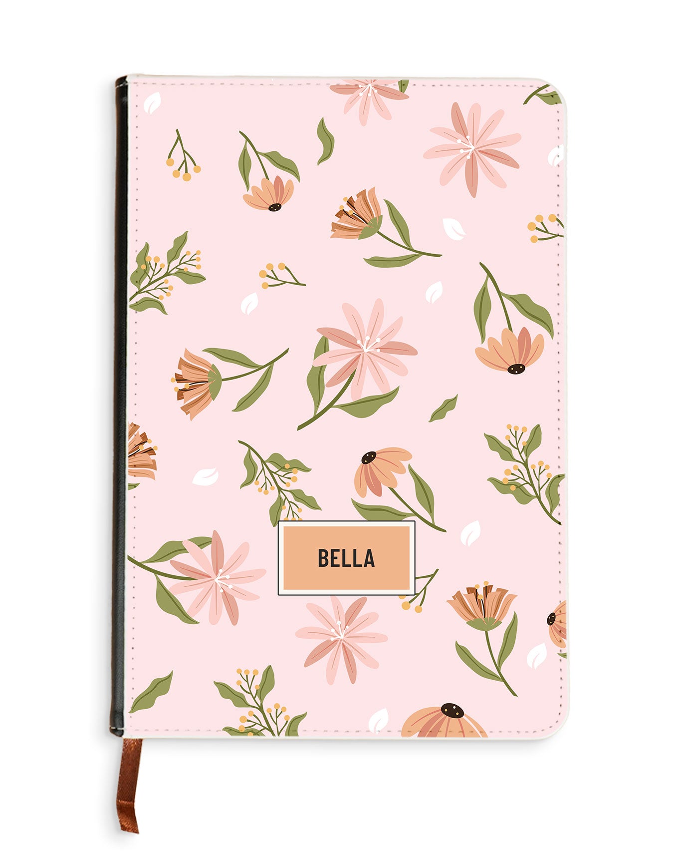 Leather Bookpaper Notebook - Cosmos Flower