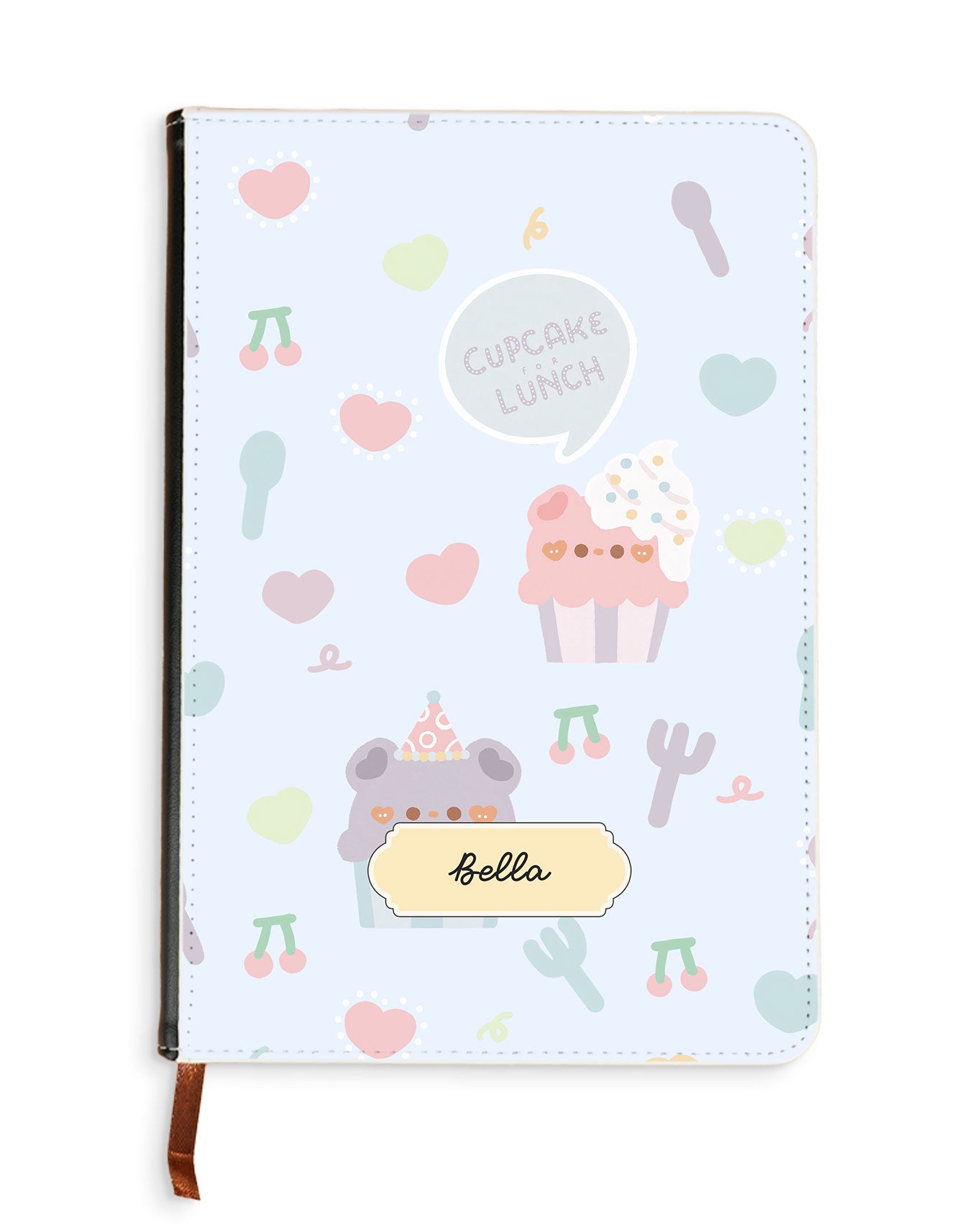 Leather Bookpaper Notebook - Cupcake