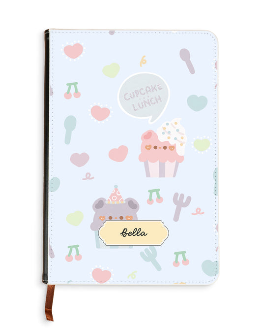 Leather Bookpaper Notebook - Cupcake