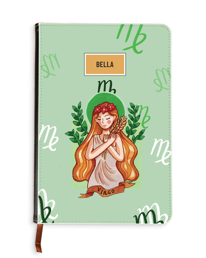 Leather Bookpaper Notebook - Virgo