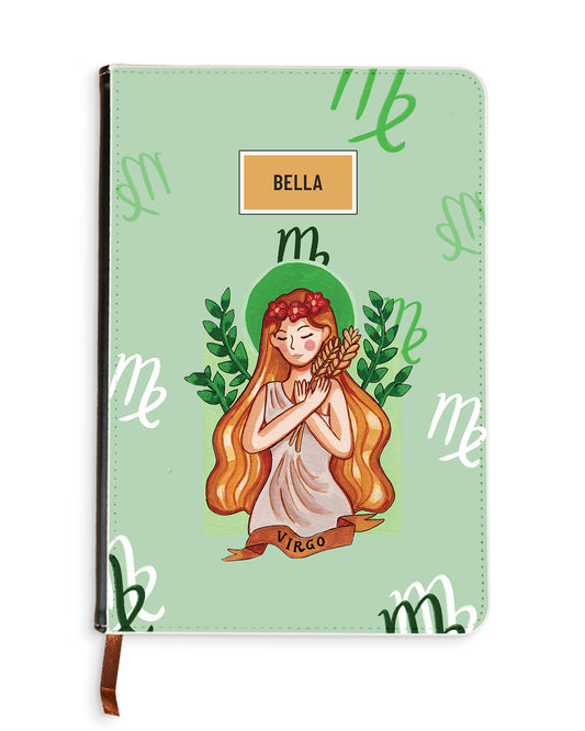 Leather Bookpaper Notebook - Virgo