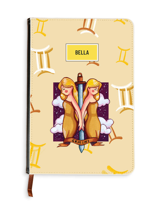 Leather Bookpaper Notebook - Gemini