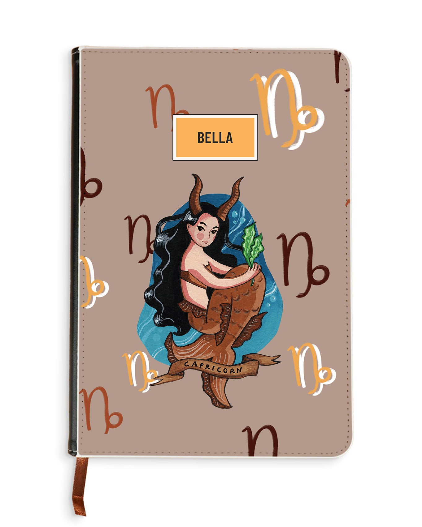 Leather Bookpaper Notebook - Capricorn