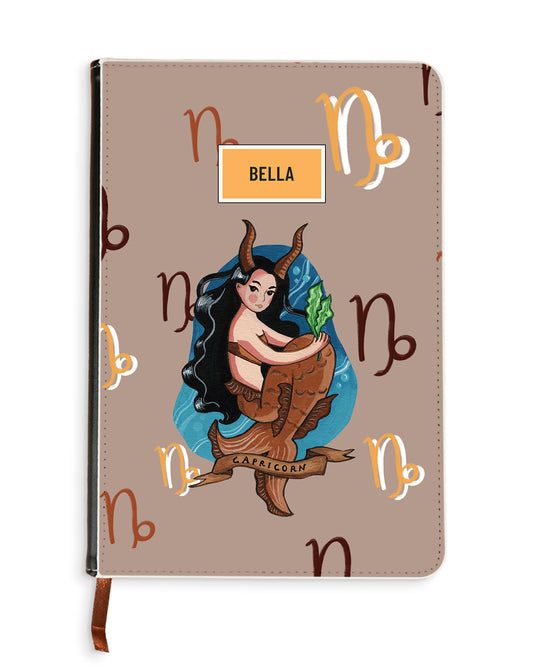 Leather Bookpaper Notebook - Capricorn