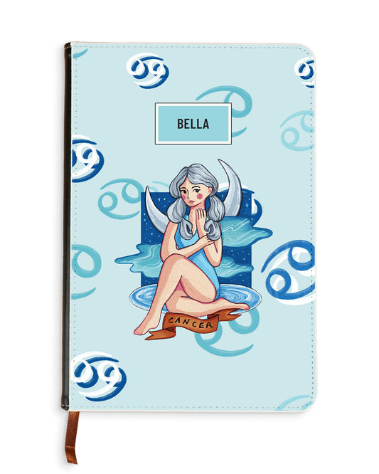 Leather Bookpaper Notebook - Cancer