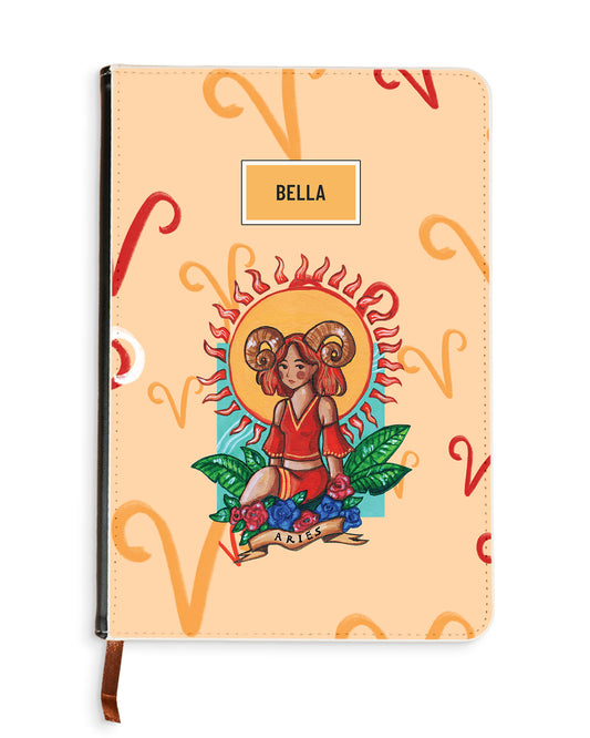 Leather Bookpaper Notebook - Aries