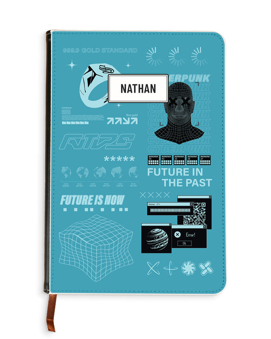 Leather Bookpaper Notebook - Cyberpunk