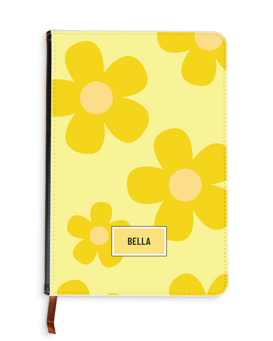 Leather Bookpaper Notebook - Daisy Sunshine
