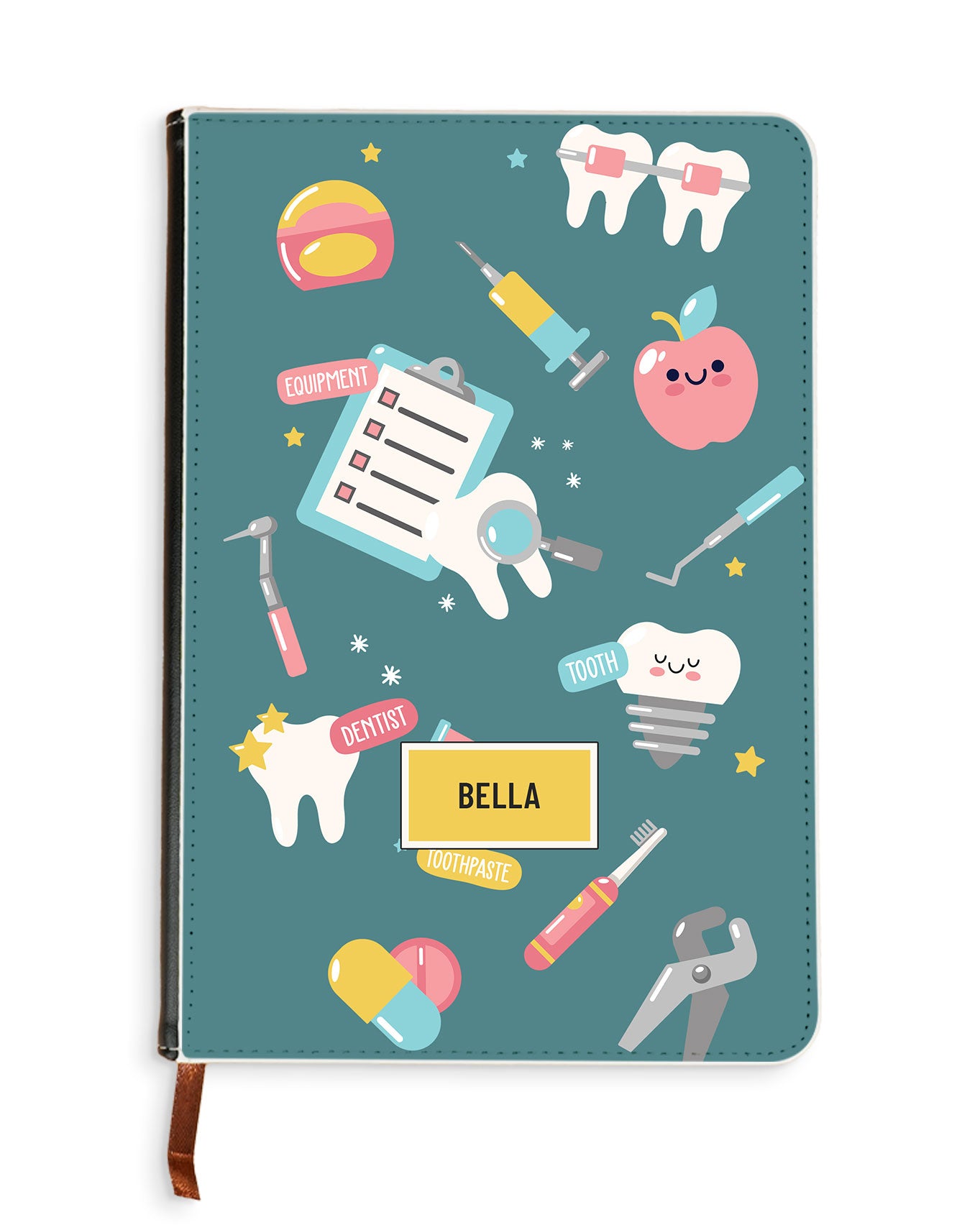 Leather Bookpaper Notebook - Dentist