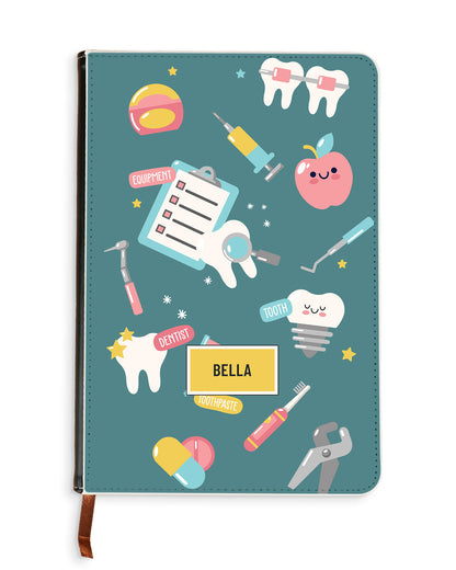 Leather Bookpaper Notebook - Dentist