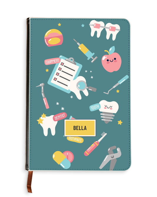 Leather Bookpaper Notebook - Dentist