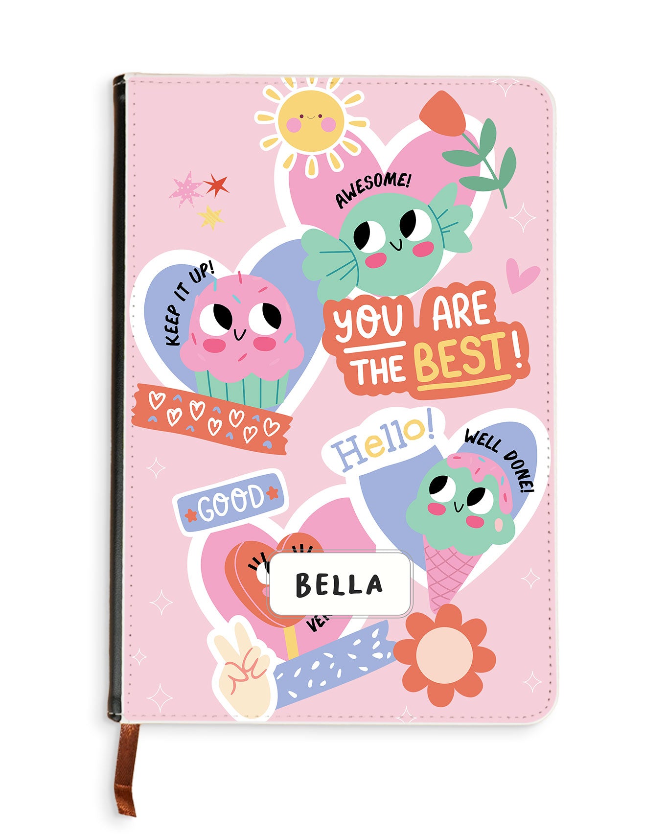 Leather Bookpaper Notebook - Dessert Party