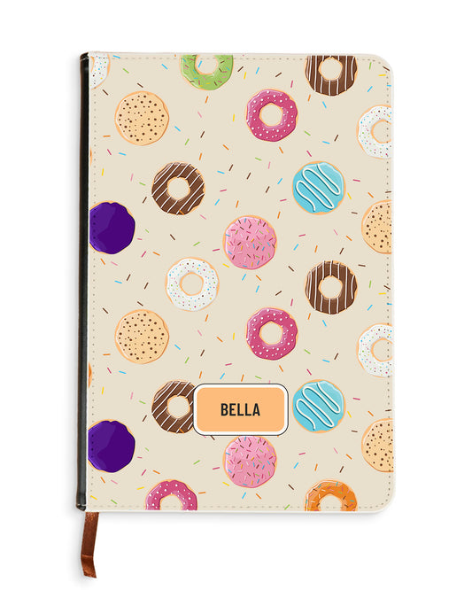 Leather Bookpaper Notebook - Doughnut
