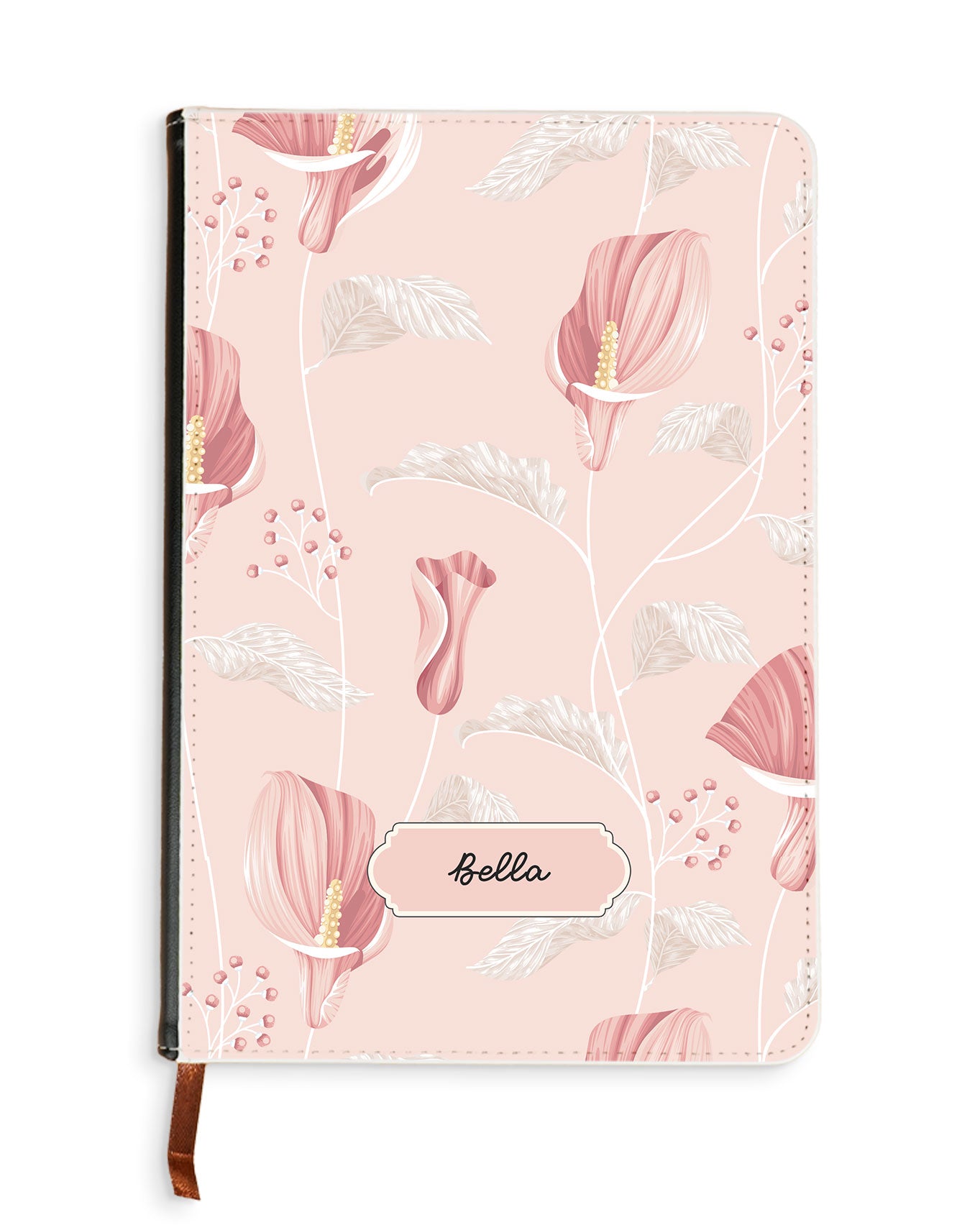 Leather Bookpaper Notebook - Easter Llly