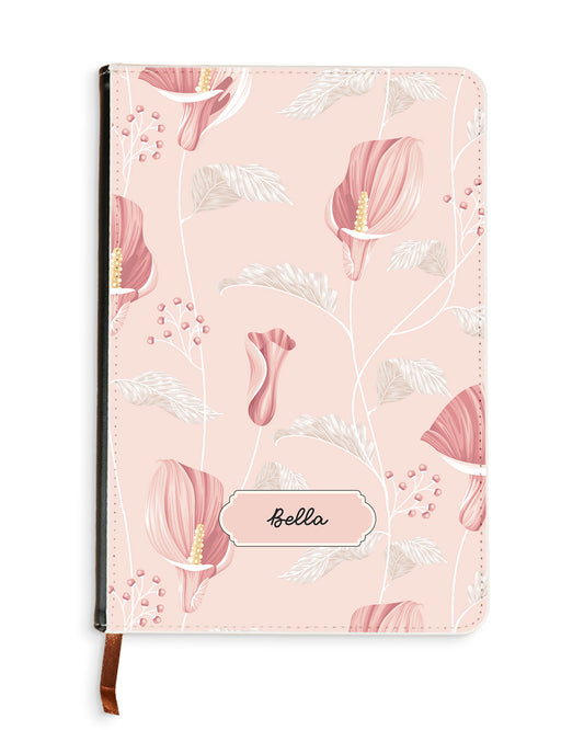 Leather Bookpaper Notebook - Easter Llly