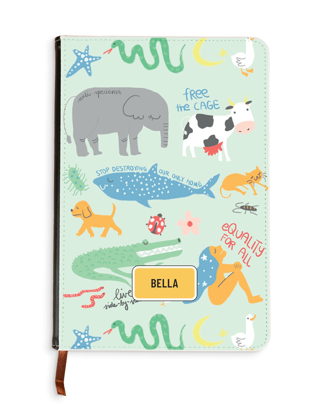 Leather Bookpaper Notebook - Equality