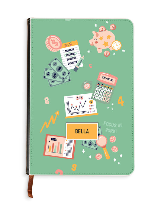 Leather Bookpaper Notebook - Finance