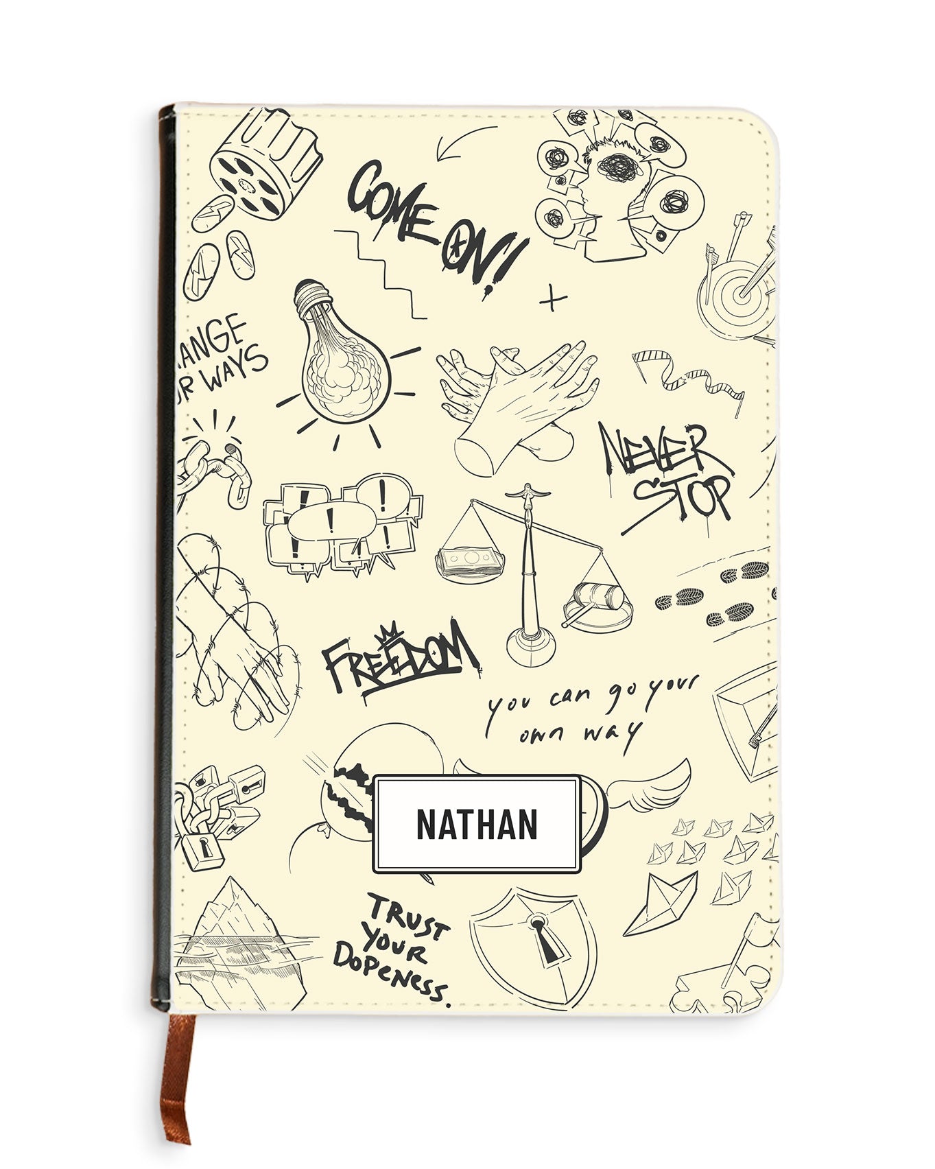 Leather Bookpaper Notebook - Freedom 2