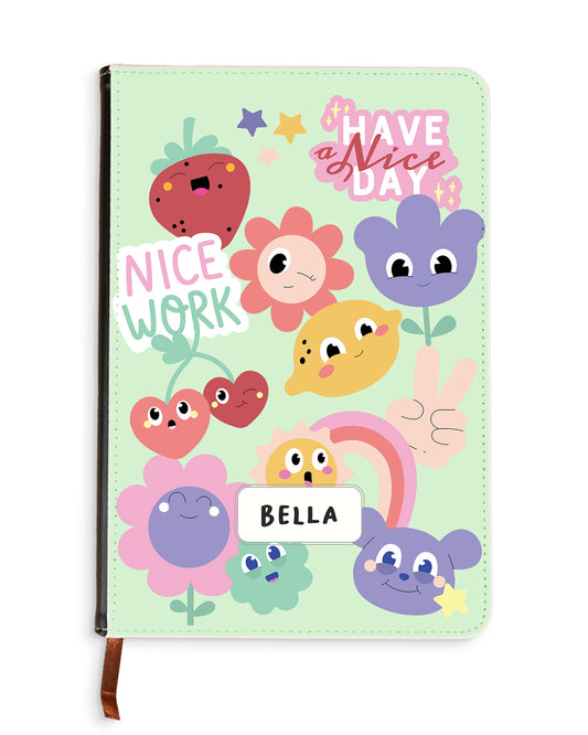 Leather Bookpaper Notebook - Garden Party