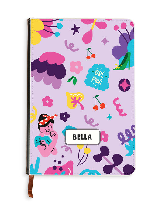 Leather Bookpaper Notebook - Girl Power