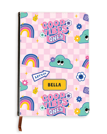 Leather Bookpaper Notebook - Good Vibes Only