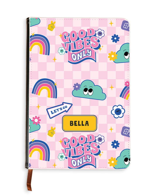 Leather Bookpaper Notebook - Good Vibes Only