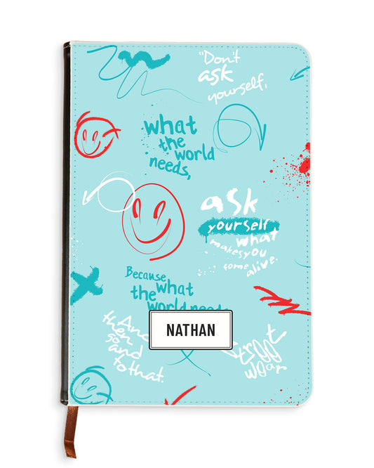 Leather Bookpaper Notebook - Grafitti 2