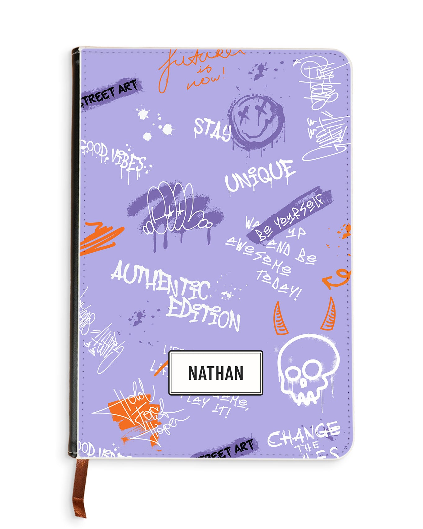 Leather Bookpaper Notebook - Grafitti