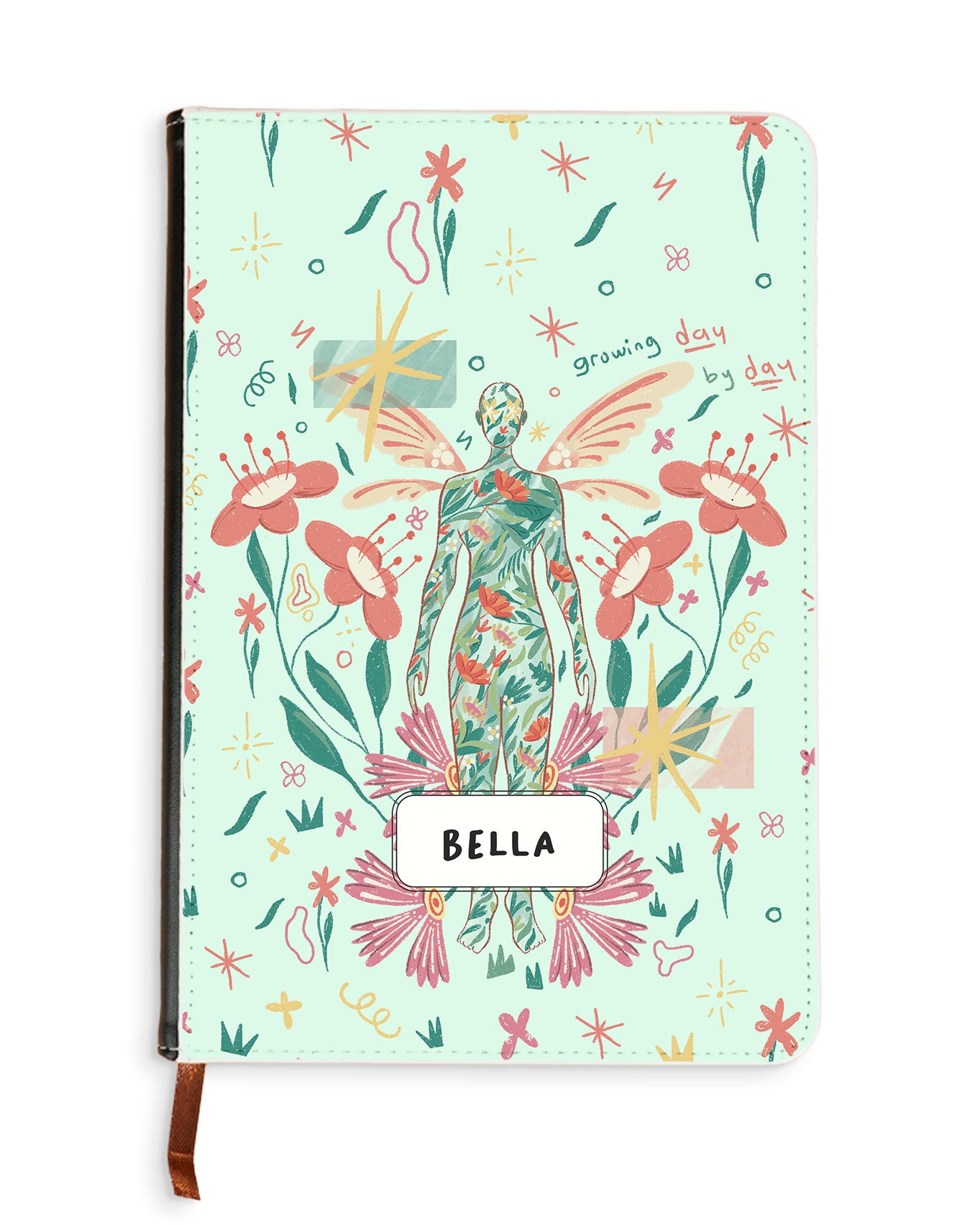 Leather Bookpaper Notebook - Growing Day By Day
