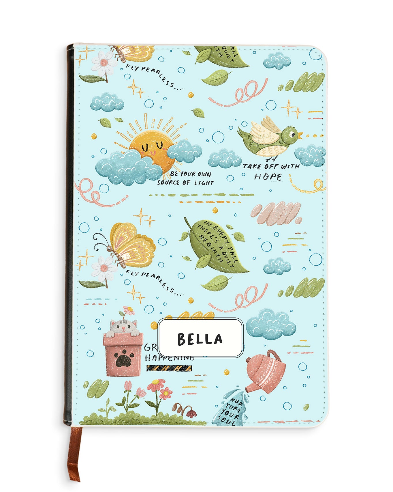 Leather Bookpaper Notebook - Growth